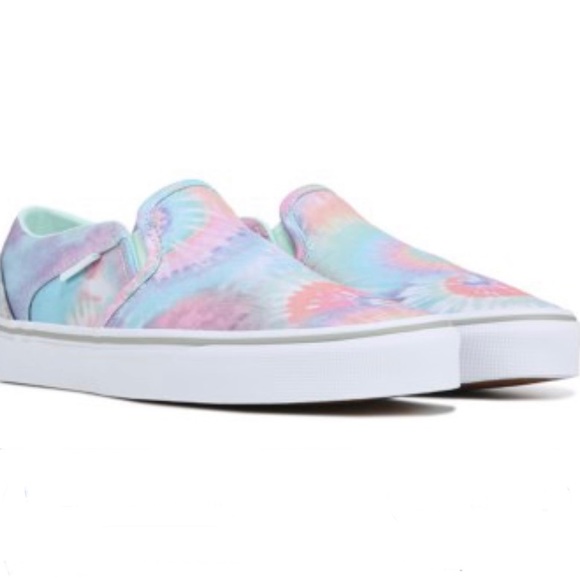 vans asher tie dye slip on